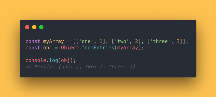 JS code block showing how to use the optional chaining syntax to define a variable.