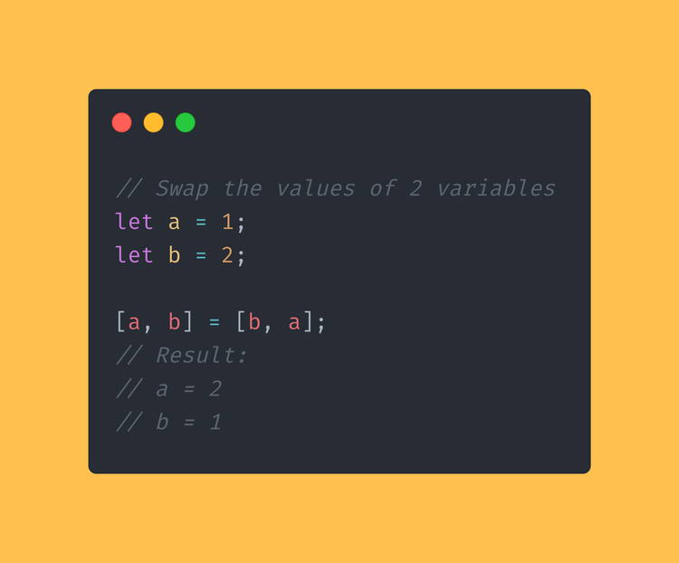 Using JavaScript, swap the values of 2 variables around